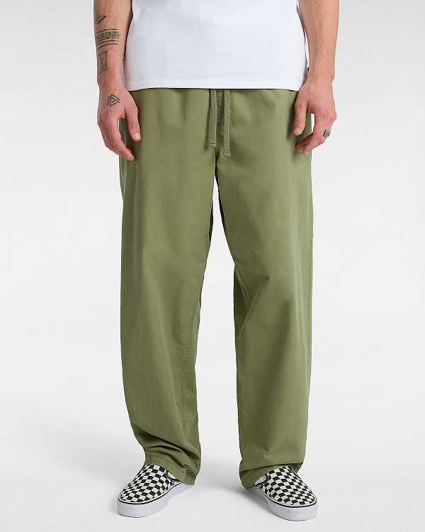 Green Men Vans Range Baggy Tapered Elastic Waist Pants Canada | VN6851724