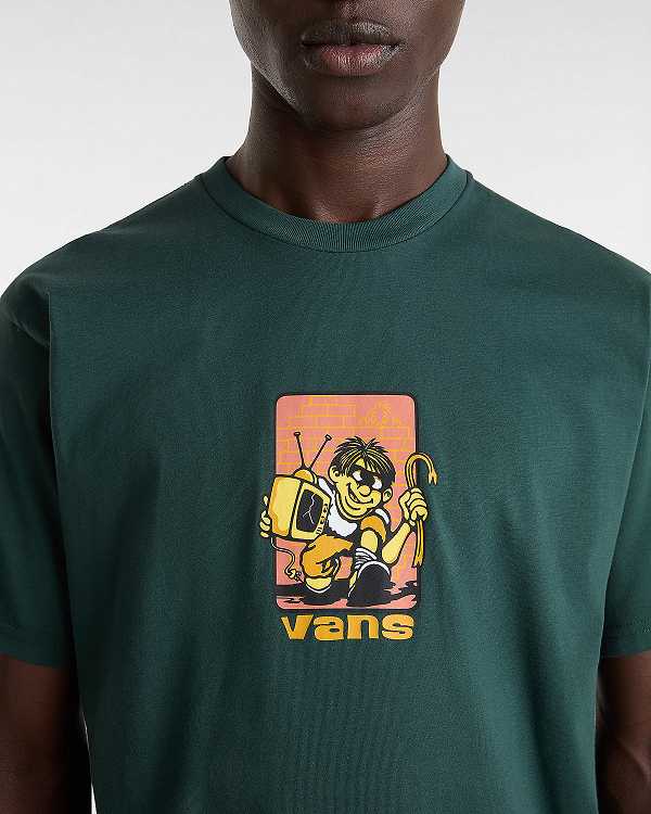 Green Men Vans Robbie T Shirts Canada | VN8051967