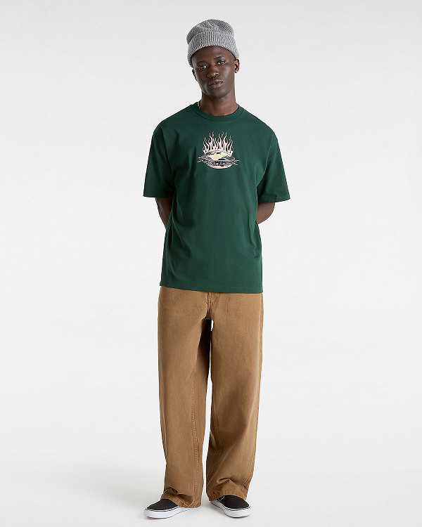 Green Men Vans Skate Global Dominance T Shirts Canada | VN8607451