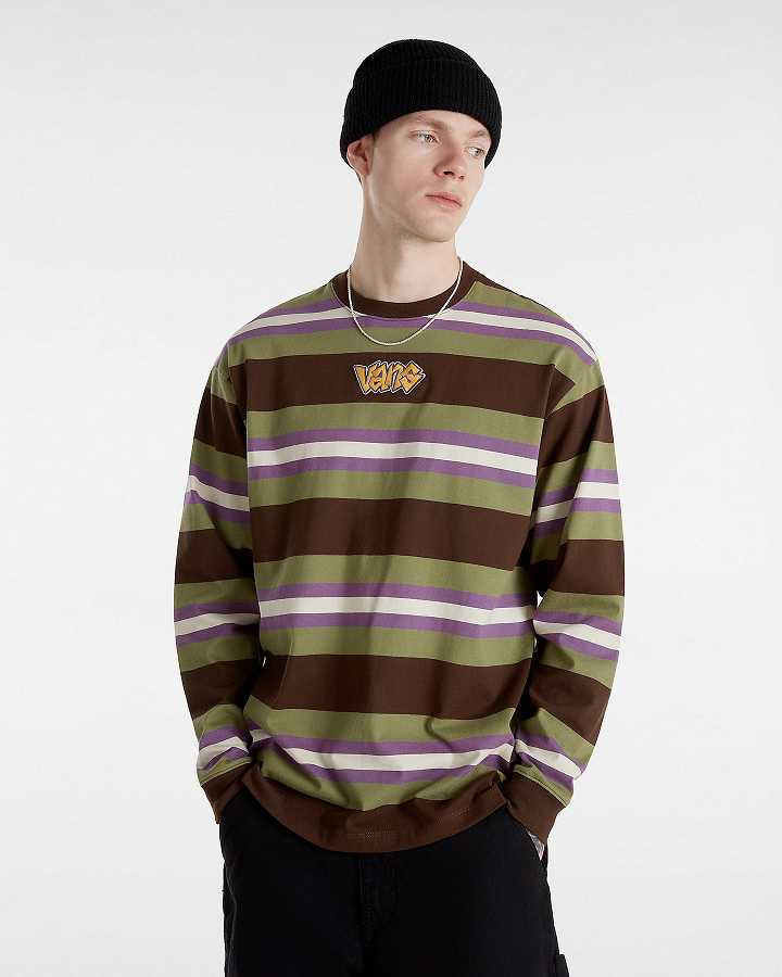 Green Men Vans Wilton Long Sleeve Knit T Shirts Canada | VN9265347
