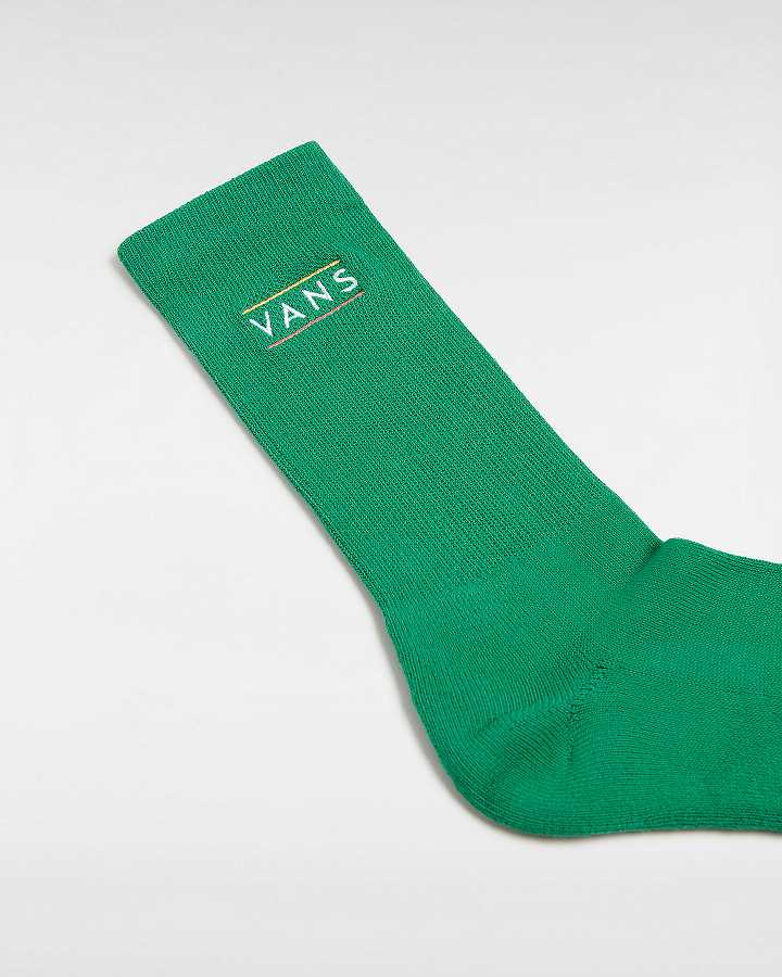 Green Unisex Vans Half Box Crew (1 Pair) Socks Canada | VN5430182
