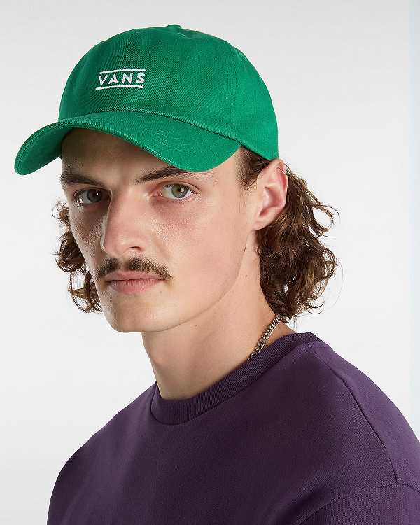 Green Unisex Vans Half Box Curved Bill Jockey Hats Canada | VN5901642