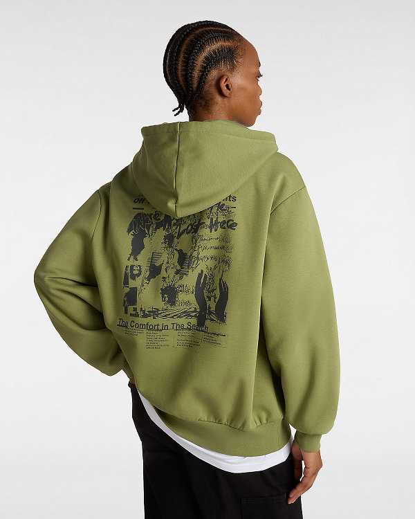Green Women Vans Firemade Bloussant Hoodie Canada | VN4962853