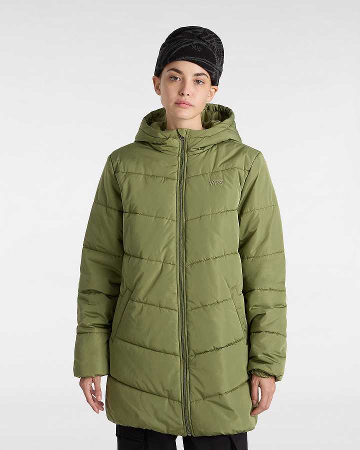 Green Women Vans MTE Foundry Long Jacket Canada | VN5612407