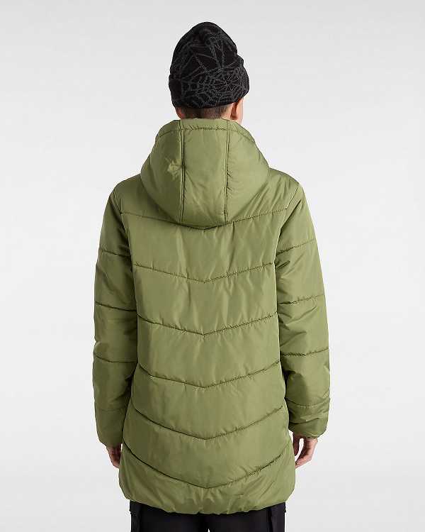 Green Women Vans MTE Foundry Long Jacket Canada | VN5612407