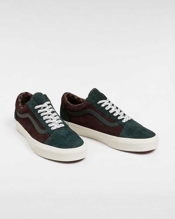 Green Women Vans Old Skool Pig Suede Sneakers Canada | VN1729546