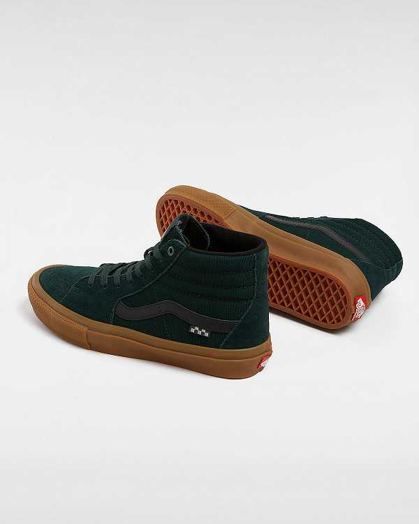 Green Women Vans Sk8-Hi Skate Shoes Canada | VN5203874