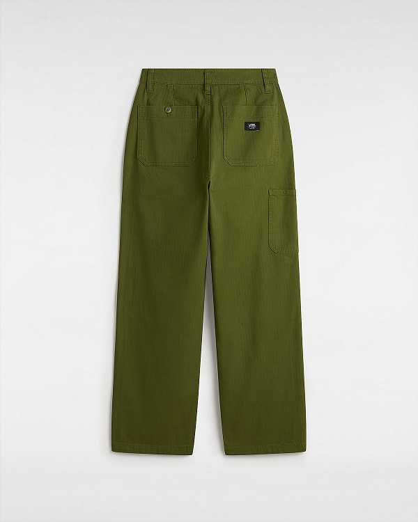 Green Women Vans Union Relaxed Carpenter Pants Canada | VN3487152
