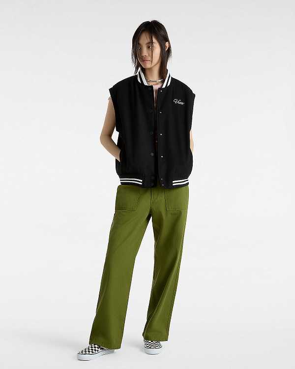 Green Women Vans Union Relaxed Carpenter Pants Canada | VN3487152