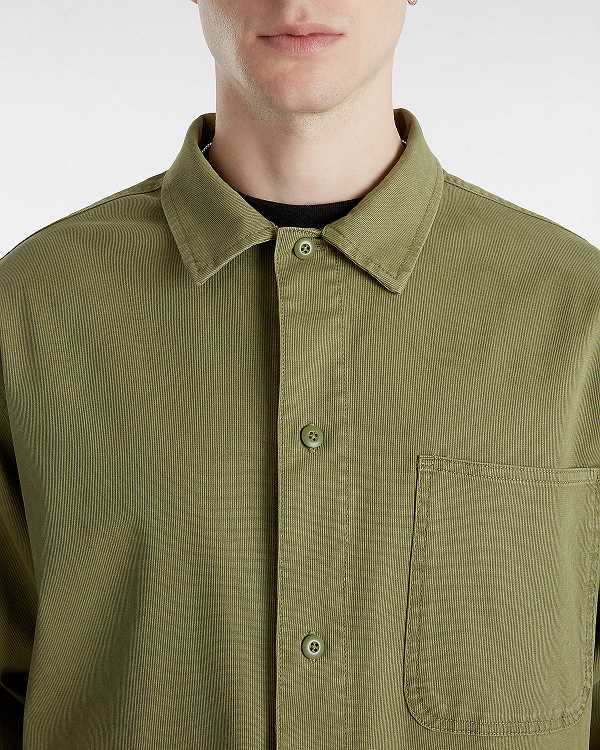 Green Women Vans Westfield Shacket Shirts Canada | VN6950237
