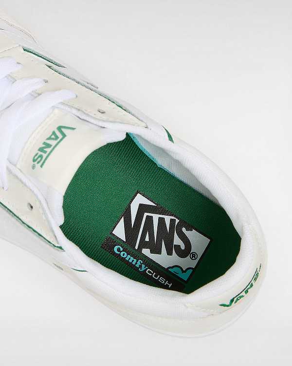 Green / White Men Vans Lowland ComfyCush Tennis Shoes Canada | VN9704125