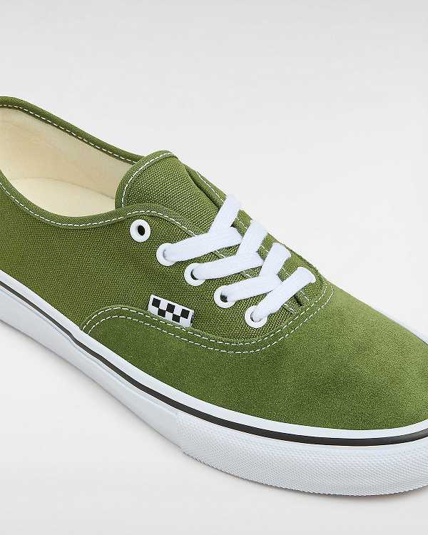 Green / White Women Vans Authentic Skate Shoes Canada | VN9841325