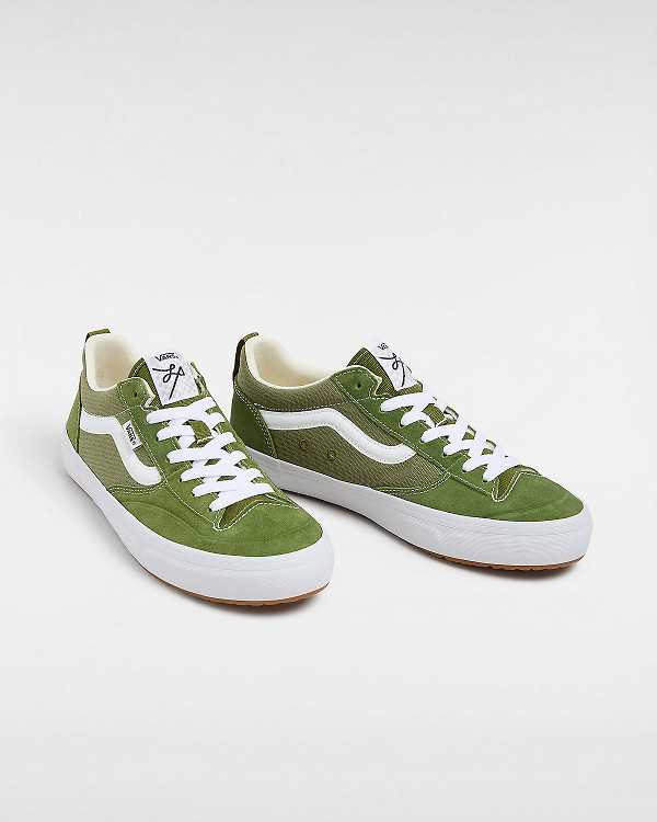 Green / White Women Vans Lizzie Low Skate Shoes Canada | VN5921638