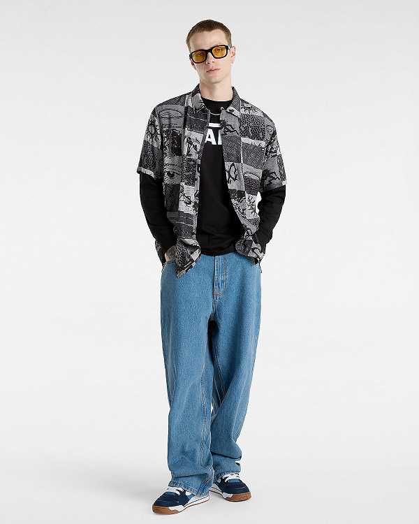 Grey Men Vans Camp Classic Collar Shirts Canada | VN9075123