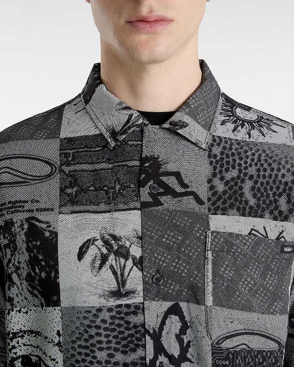 Grey Men Vans Camp Classic Collar Shirts Canada | VN9075123