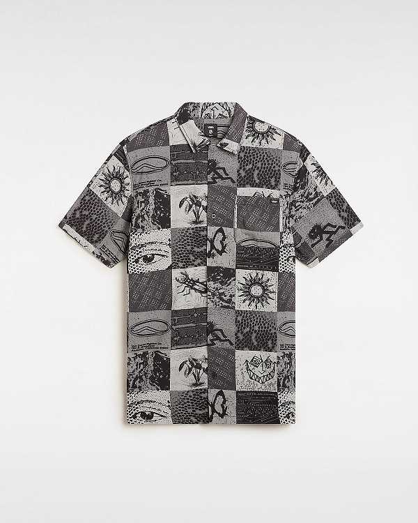Grey Men Vans Camp Classic Collar Shirts Canada | VN9075123