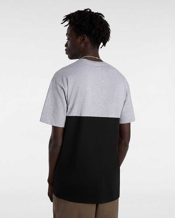 Grey Men Vans Colorblock T Shirts Canada | VN6389102