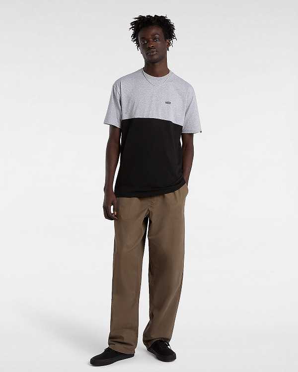 Grey Men Vans Colorblock T Shirts Canada | VN6389102