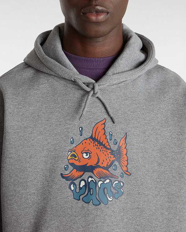 Grey Men Vans Fish loose Hoodie Canada | VN9108476