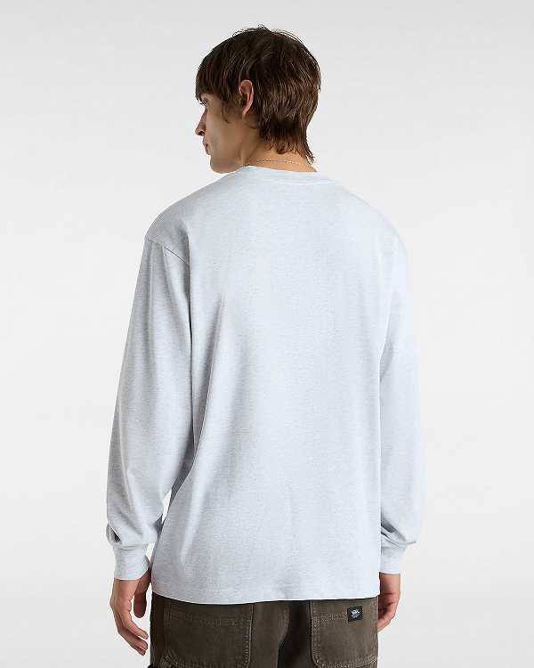Grey Men Vans Left Chest Embroidered Logo T Shirts Canada | VN4527083