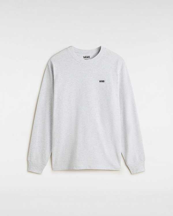 Grey Men Vans Left Chest Embroidered Logo T Shirts Canada | VN4527083