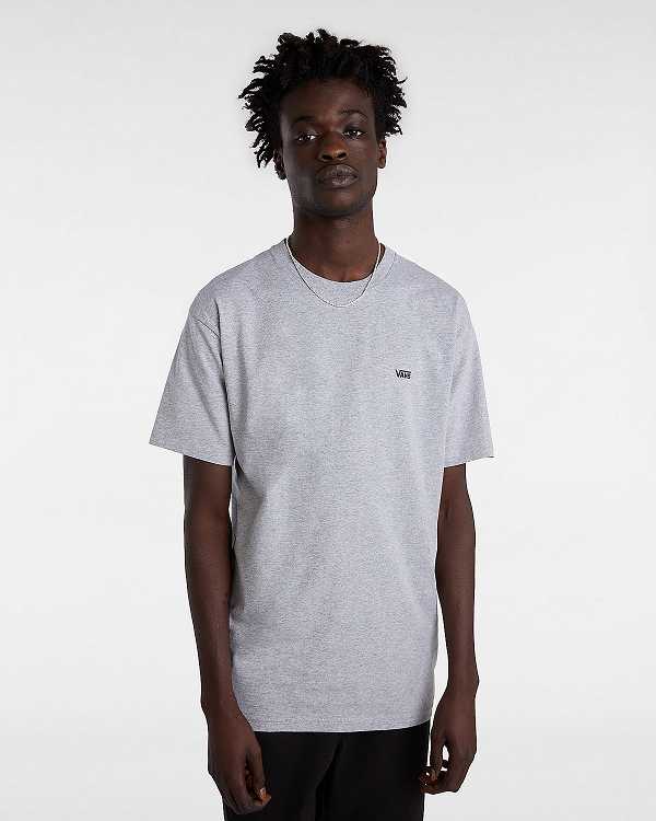 Grey Men Vans Left Chest Logo T Shirts Canada | VN4835107
