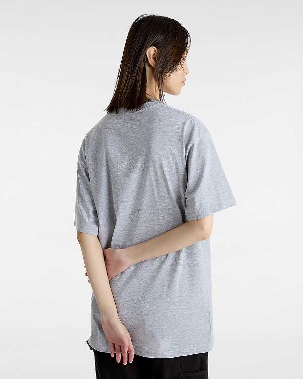 Grey Men Vans Left Chest Logo T Shirts Canada | VN4835107