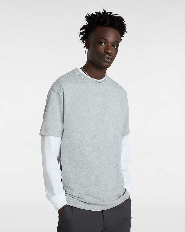Grey Men Vans Off The Wall II T Shirts Canada | VN7201465