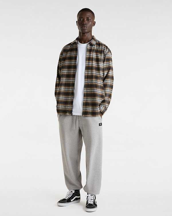 Grey Men Vans Original Standards Fleece Loose Pants Canada | VN1975204