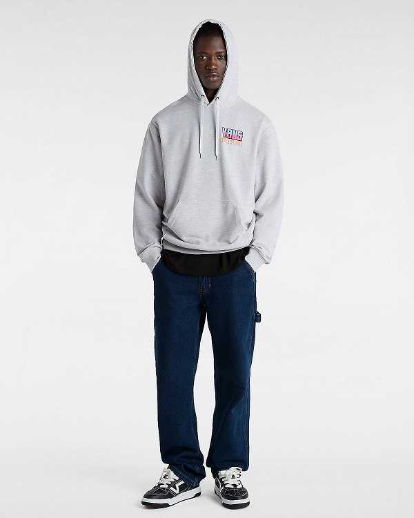 Grey Men Vans Palm Cheers Classic Hoodie Canada | VN7498316