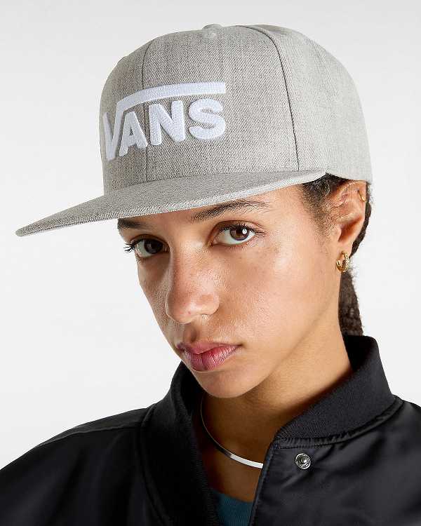 Grey Unisex Vans Drop V Hats Canada | VN3154972