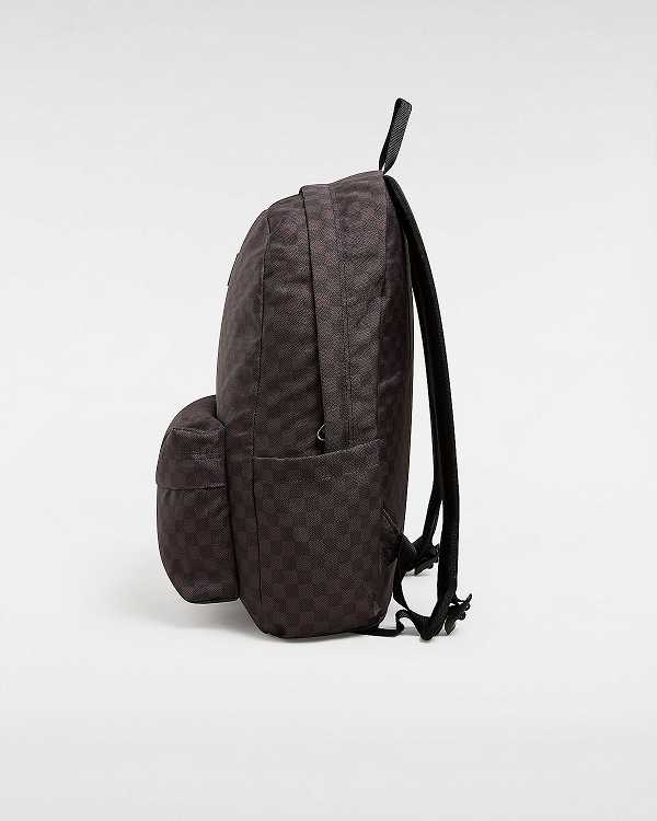 Grey Unisex Vans Old Skool Check Backpacks Canada | VN8763451