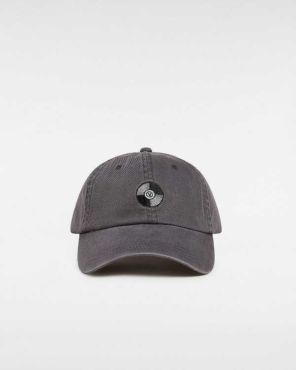 Grey Unisex Vans Vinyl Touch Curved Bill Hats Canada | VN6287041