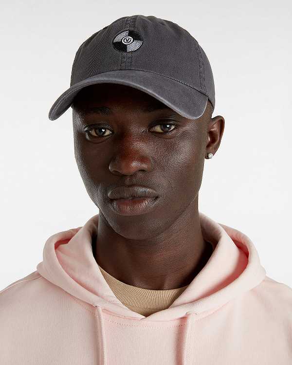 Grey Unisex Vans Vinyl Touch Curved Bill Hats Canada | VN6287041