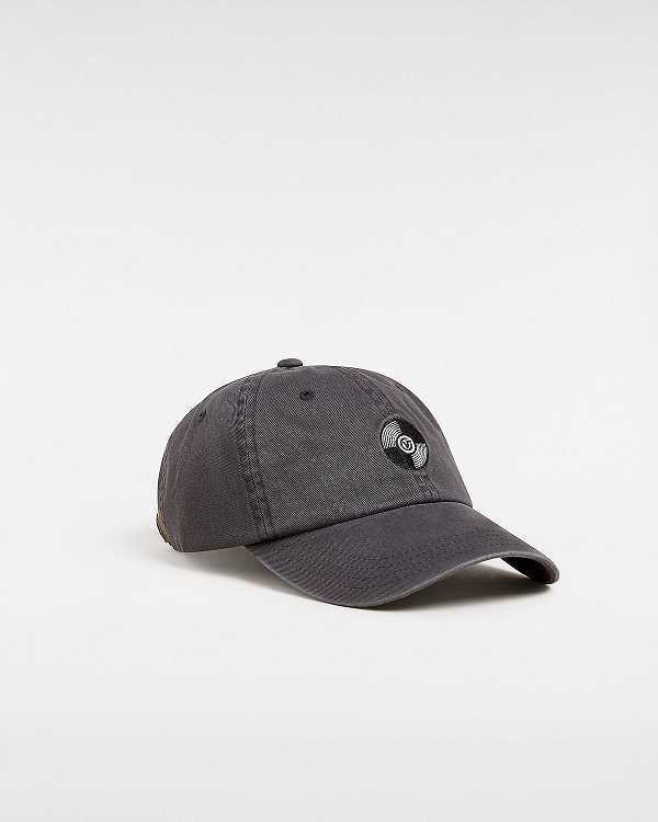 Grey Unisex Vans Vinyl Touch Curved Bill Hats Canada | VN6287041