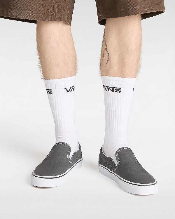 Grey Women Vans Canvas Classic Slip On Shoes Canada | VN5374168