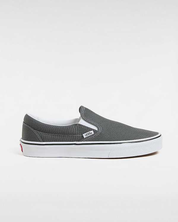 Grey Women Vans Canvas Classic Slip On Shoes Canada | VN5374168