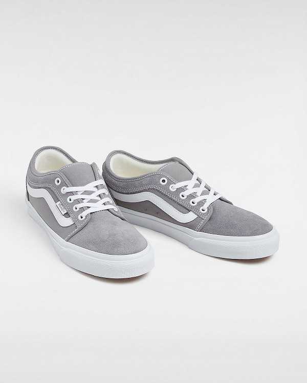 Grey Women Vans Chukka Low Sidestripe Skate Shoes Canada | VN0584123