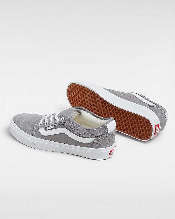 Grey Women Vans Chukka Low Sidestripe Skate Shoes Canada | VN0584123