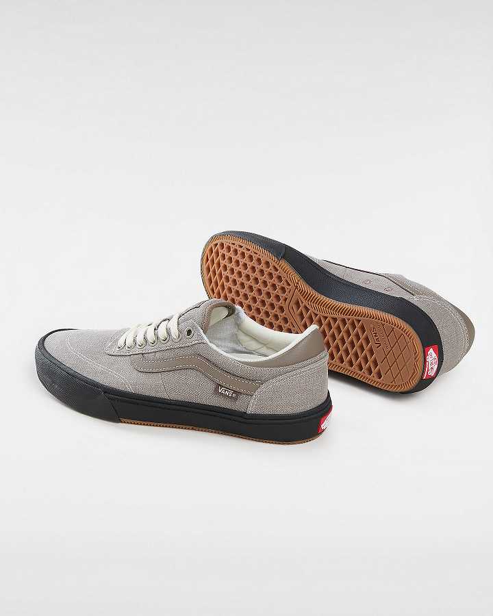 Grey Women Vans Gilbert Crockett Herringbone Skate Shoes Canada | VN0368715