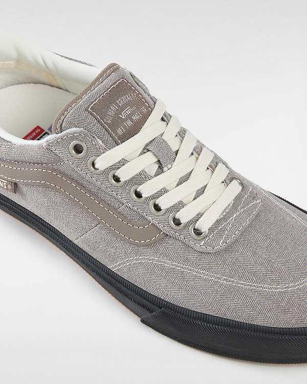 Grey Women Vans Gilbert Crockett Herringbone Skate Shoes Canada | VN0368715
