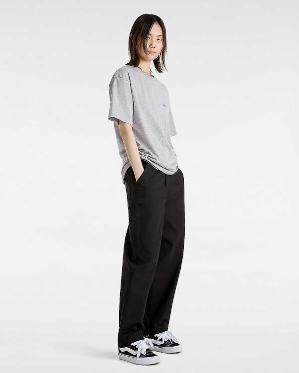 Grey Women Vans Left Chest Logo T Shirts Canada | VN2013759