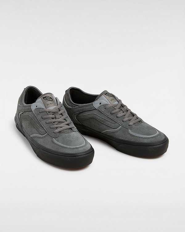 Grey Women Vans Rowley Suede Skate Shoes Canada | VN6359417