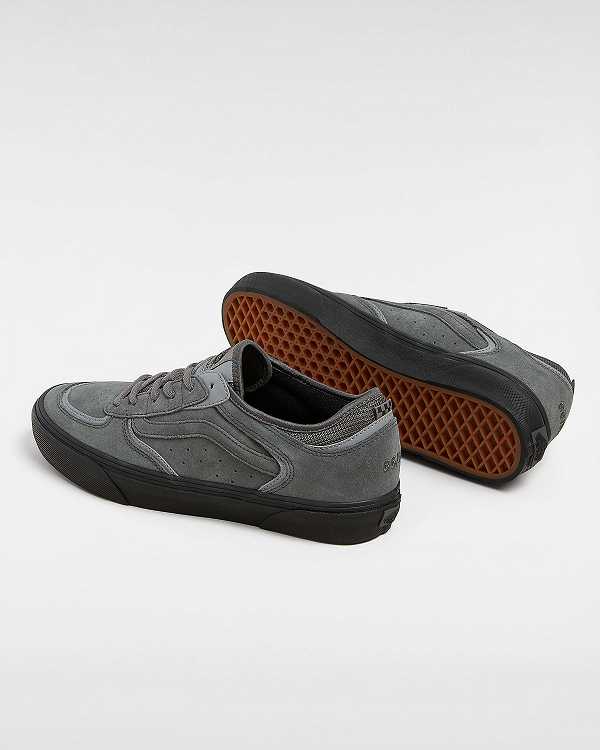 Grey Women Vans Rowley Suede Skate Shoes Canada | VN6359417