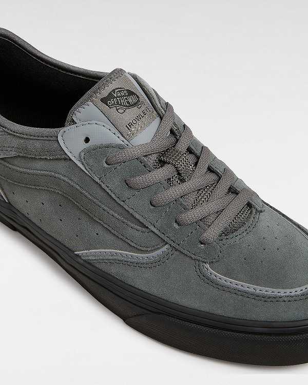 Grey Women Vans Rowley Suede Skate Shoes Canada | VN6359417