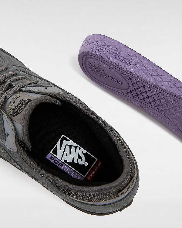 Grey Women Vans Rowley Suede Skate Shoes Canada | VN6359417
