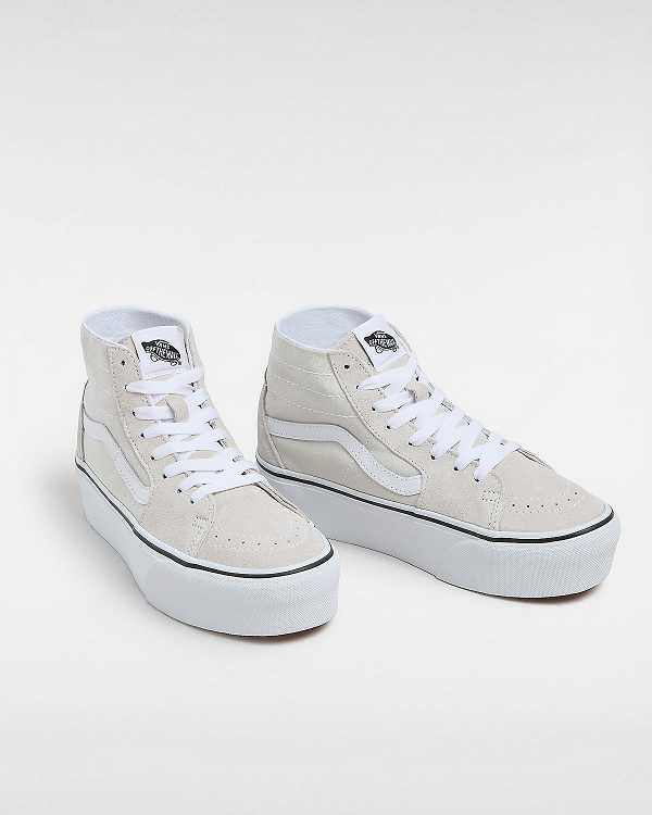 Grey Women Vans Sk8-Hi Tapered Platform Shoes Canada | VN5732416