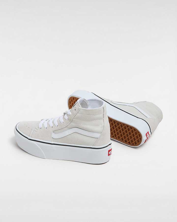 Grey Women Vans Sk8-Hi Tapered Platform Shoes Canada | VN5732416