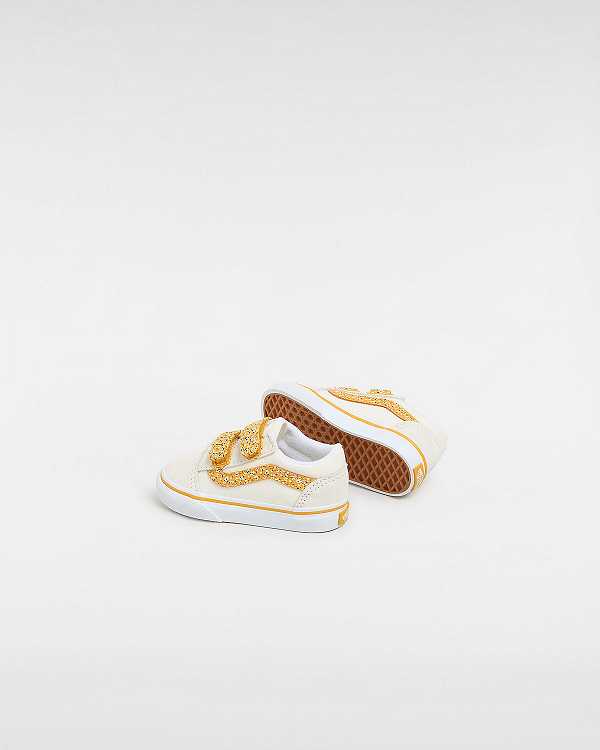 Multicolor Kids' Vans Old Skool Hook And Loop (1-4 Years) Sneakers Canada | VN3057416