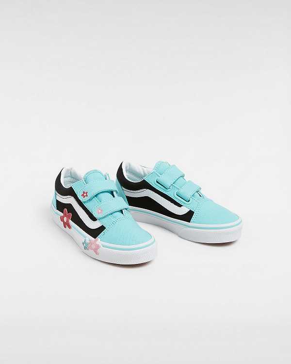 Multicolor Kids' Vans Old Skool Hook and Loop Glitter (4-8 years) Sneakers Canada | VN9634018